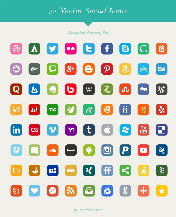 download-72-free-vector-social-icons-rounded-corners-set